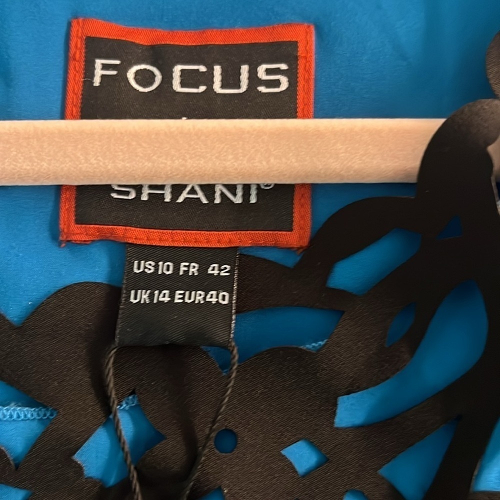 Nue by Shani Black and Blue Midi Dress - Picture 9 of 12